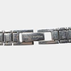 Louis Vuitton Slate Stainless Steel Diamond Tambour Bijou Q151K Women's Wristwatch 18 mm