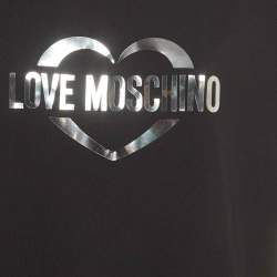 Love Moschino Black Logo Cotton T-Shirt M
