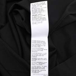Pre Owned Love Moschino Black Jersey Logo Print Sheath Dress M