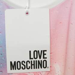 Love Moschino Pink Printed Jersey T-Shirt M
