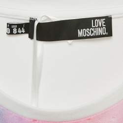 Love Moschino Pink Printed Jersey T-Shirt M