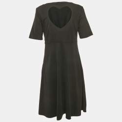 Love Moschino Black Jersey Cut Out Detail Midi Dress L