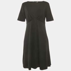 Love Moschino Black Jersey Cut Out Detail Midi Dress L