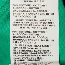 مملوكة مسبقًا سويت شيرت لوف موسكينو أخضر بطبعة شعار فضفاض مقاس متوسط - ميديوم