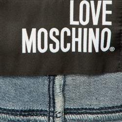 Pre Owned بنطلون جينز لوف موسكينو دِنيم أزرق نحيف القَصّة مقاس متوسط - وسط: 29 بوصة