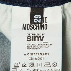 Pre Owned بنطلون جينز لوف موسكينو دِنيم أزرق نحيف القَصّة مقاس متوسط - وسط: 29 بوصة