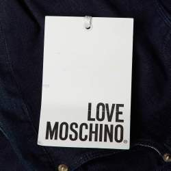 Pre Owned بنطلون جينز لوف موسكينو دِنيم أزرق نحيف القَصّة مقاس متوسط - وسط: 29 بوصة