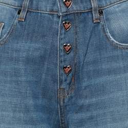Pre Owned Love Moschino Blue Light Wash Denim Straight Leg  Jeans M Waist 28"