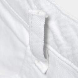 Love Moschino White Denim Straight Fit Jeans M/Waist: 32"