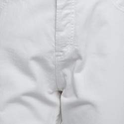 Love Moschino White Denim Straight Fit Jeans M/Waist: 32"