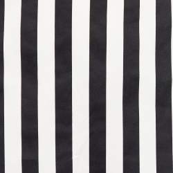 Pre Owned Love Moschino Black & White Striped Cotton Contrast Zip Detail Mini Skirt M