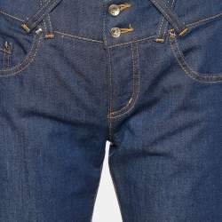 Pre Owned Love Moschino Blue Denim Wide Leg Jeans M