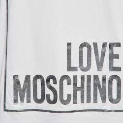 Love Moschino  White Metallic Print Jersey T-Shirt S