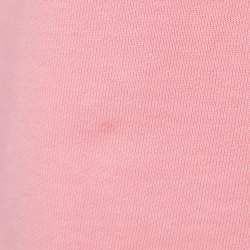 Love Moschino Pink Cotton Applique Detail Zip-Up Hoodie M