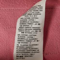 Love Moschino Pink Cotton Applique Detail Zip-Up Hoodie M