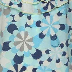 Pre Owned Love Moschino Multicolor Printed Silk Top M