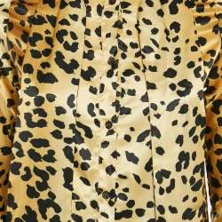 Love Moschino Brown Leopard Print Satin Mini Dress S