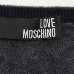 Pre Owned Love Moschino Dark Grey Wool Sweatshirt XXL