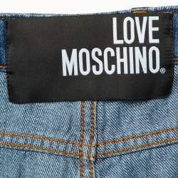 Pre Owned Love Moschino Blue Distressed Denim Regular Fit Jeans M/Waist 32"
