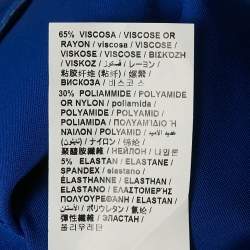 Love Moschino Blue Logo Plaque Jersey Zipper Detail Mini Dress M
