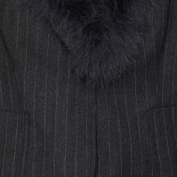 Love Moschino Dark Grey Virgin Wool Fur Suit M