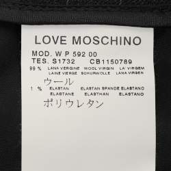 Love Moschino Dark Grey Virgin Wool Fur Suit M