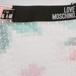 Love Moschino Multicolor Abstract Print Mesh Tank Top L