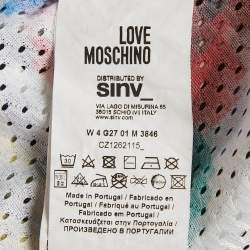 Love Moschino Multicolor Abstract Print Mesh Tank Top L