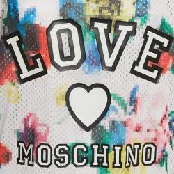 Love Moschino Multicolor Abstract Print Mesh Tank Top L