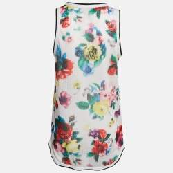 Love Moschino Multicolor Abstract Print Mesh Tank Top L
