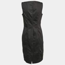 Love Moschino Black Cotton Waist Metal Embellished Short Dress L