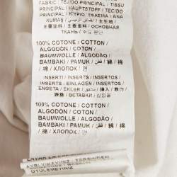 Love Moschino White Logo Embossed Cotton Crew Neck T-Shirt M