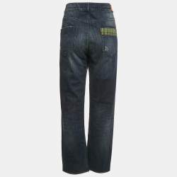 Love Moschino Blue Patch Work Denim Jeans XL Waist 36"