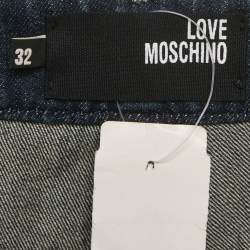Love Moschino Blue Patch Work Denim Jeans XL Waist 36"