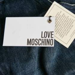 Love Moschino Blue Patch Work Denim Jeans XL Waist 36"