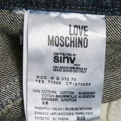 Love Moschino Blue Patch Work Denim Jeans XL Waist 36"