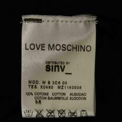 Love Moschino Black Sequined Knit Short Sleeve Cardigan L