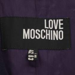 Pre Owned Love Moschino Dark Purple Bow Coats M