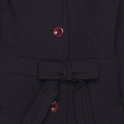 Pre Owned Love Moschino Dark Purple Bow Coats M