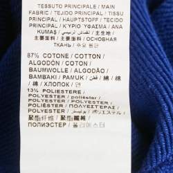 Pre Owned Love Moschino Blue Printed Cotton Crew Neck Sweatshirt M