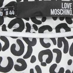 Pre Owned Love Moschino Monogram Leopard Print Crepe Maxi M
