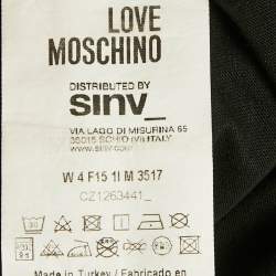 Pre Owned Love Moschino Black 100% Made With Love Logo Print Cotton T-Shirt S