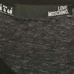 Pre Owned Love Moschino Black 100% Made With Love Logo Print Cotton T-Shirt S
