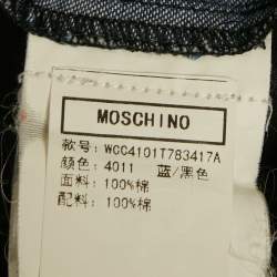 Pre Owned Love Moschino Blue Striped Denim Button Front Shirt S