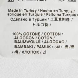 مملوكة مسبقًا Love Moschino White Heart Print Cotton Sweatshirt S