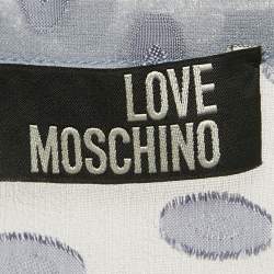 Pre Owned Love Moschino Lavender Fil Coupe Silk Frill Detail Sheer Top S