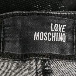 Pre Owned Love Moschino Grey Denim Skinny Jeans S Waist 27"