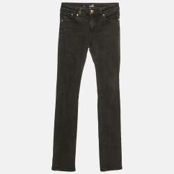 Pre Owned Love Moschino Grey Denim Skinny Jeans S Waist 27"