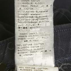 Pre Owned Love Moschino Blue Love Applique Cotton Knit Sweat Pants S