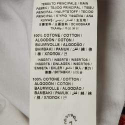 Pre Owned Love Moschino White Lovers Glitter Print Cotton Oversized T-Shirt S